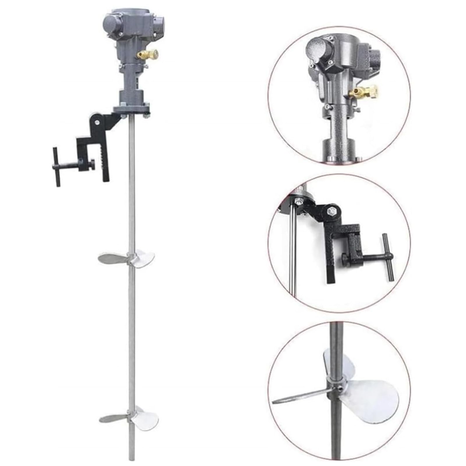 Máquina De Mezclador De Pintura Automática Neumática, Batidora De Elevación De Líquido De Pintura De 5 Galones/20l,Herramienta De Mezcla De Mezcla De Tinta,B