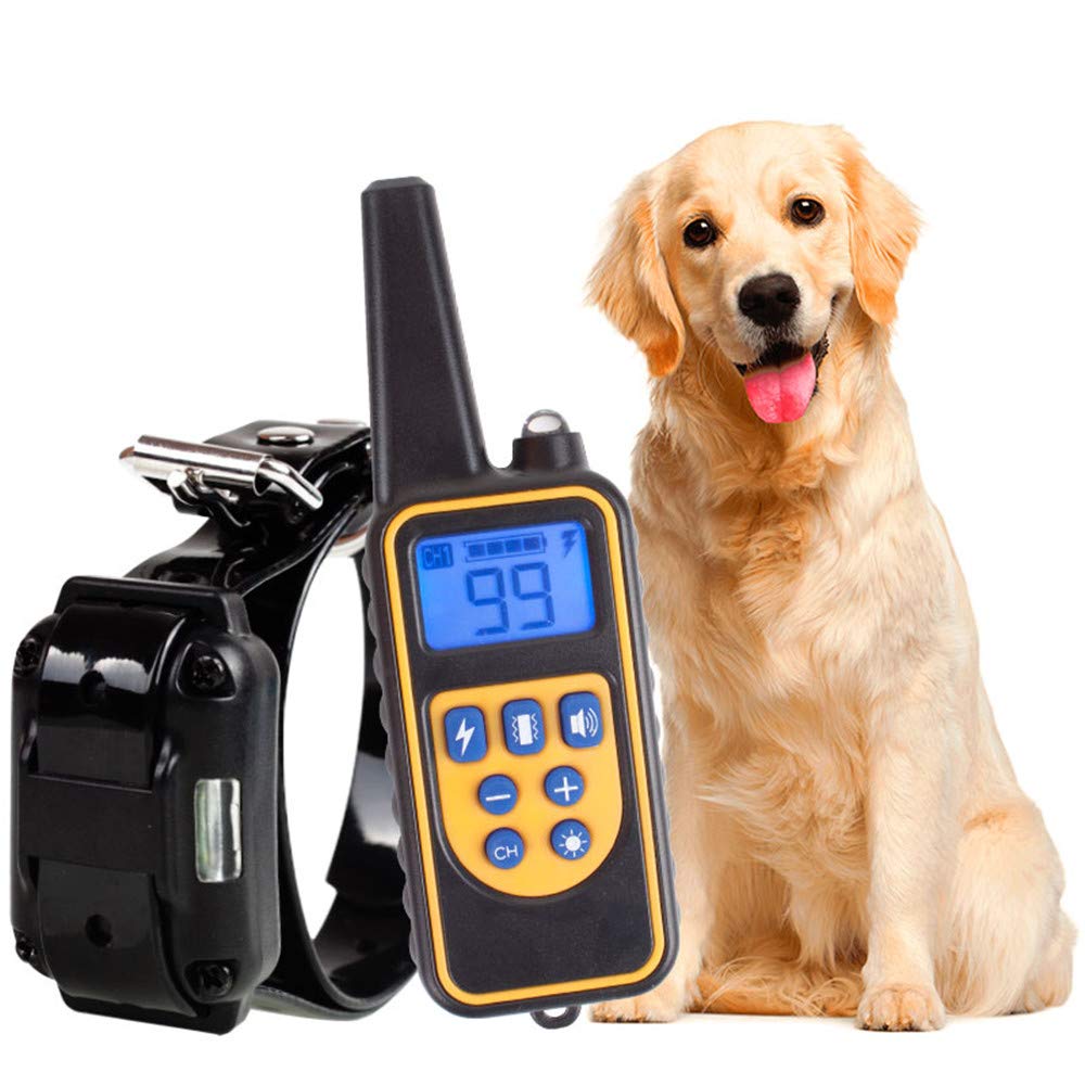 Brill-ligfut 800m Electric Dog Training Collar Pet Remote Control Waterproof Rechargeable with LCD Display Shock Vibration Sound