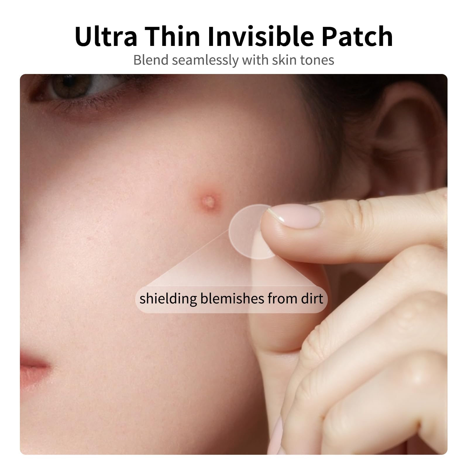 Amifiy Pimple Patches with Hydrocolloid & Tea Tree – Invisible Acne Stickers for Face, Oil-Absorbing Zit Dots, Vegan & Cruelty-Free Blemish Treatment, 50 Count (10mm/12mm/14mm)