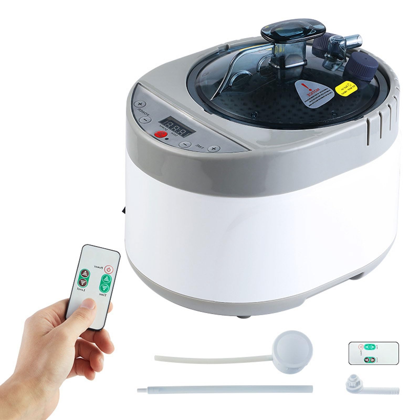 Cuiseur vapeur de sauna portable 4L appareil thérapie corporelle et télécommande minuterie