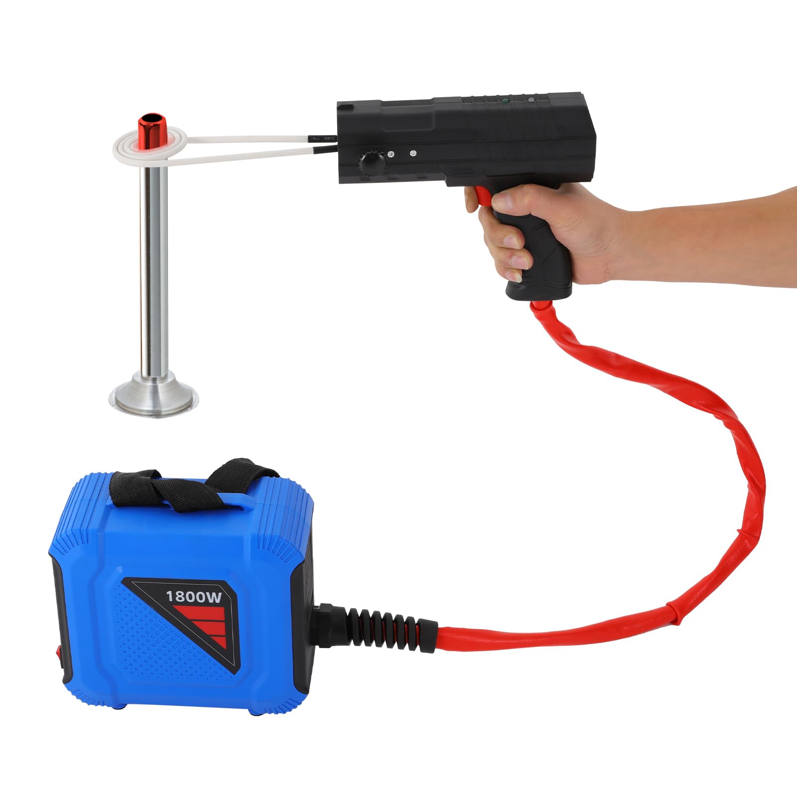 Riscaldatore a induzione magnetico 1800 W 220 V, riscaldatore a induzione con 4 bobine di riscaldamento, rimozione bulloni a induzione per la rimozione di bulloni e dadi, adatto per parti metalliche