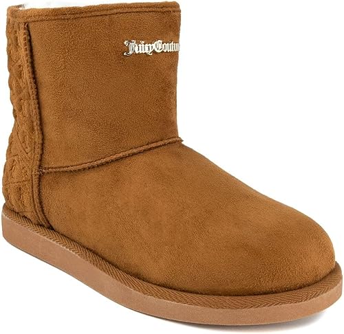 Juicy Couture Women's Slip On Winter Ankle Boots Warm Winter Booties