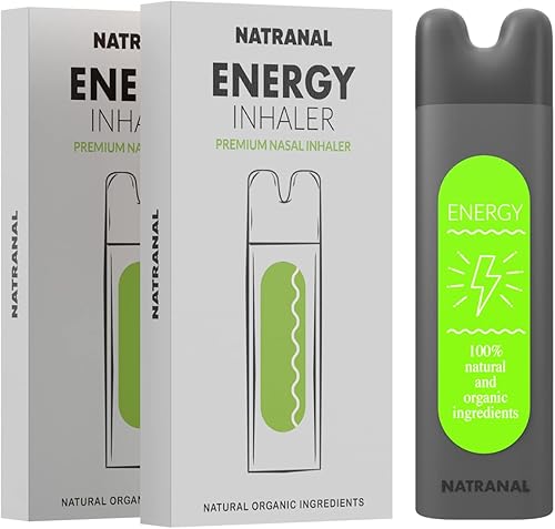 Natranal Energy Organic Dual Nasal Aromatherapy Inhaler Stick - Hecho en Estados Unidos, paquete de 2
