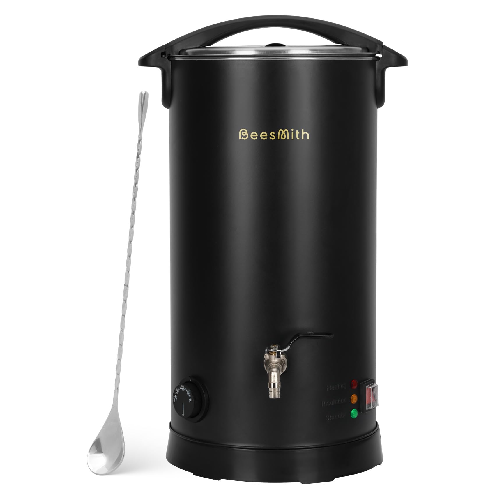 30lb Commercial Wax Melter with Knob Temperature Control - Electric Candle Making Wax Pot for Soy, Beeswax, Coconut Wax - Fast Pour Spout, No Clog,