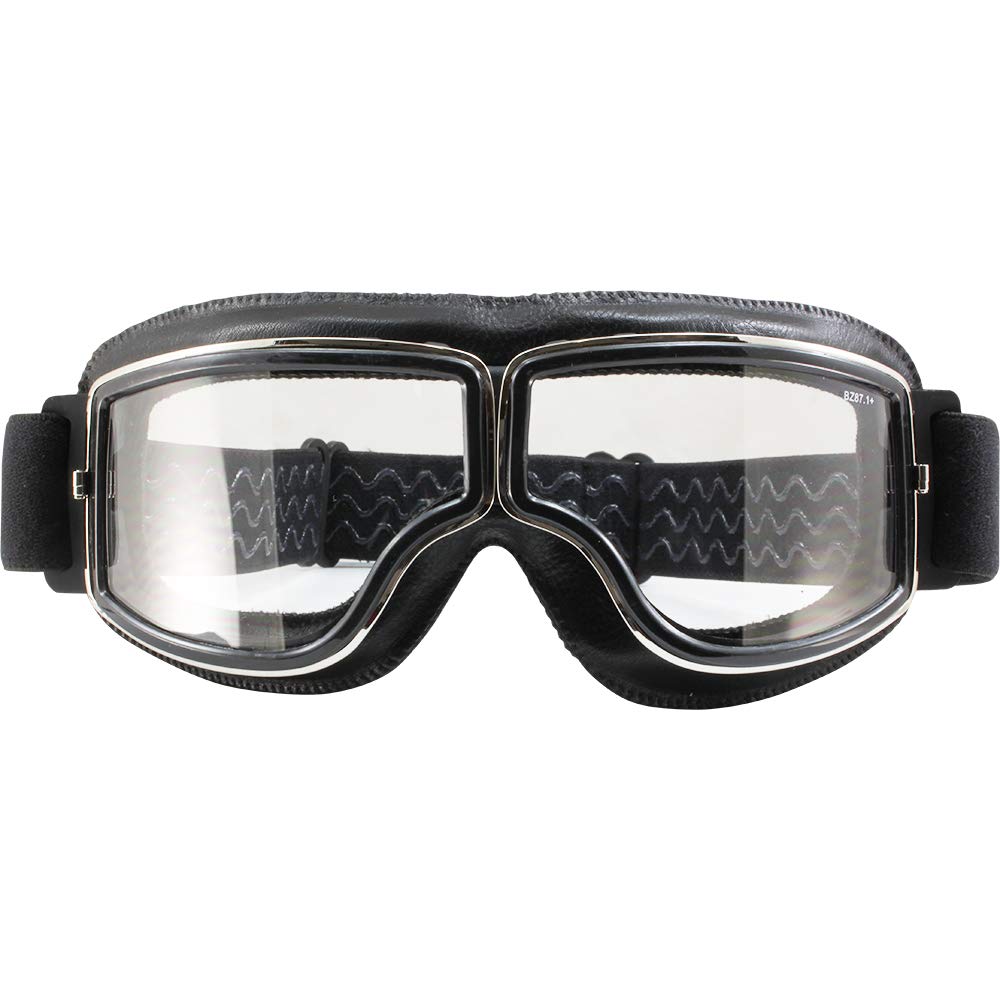 Birdz Condor Black Sport Padded Motorcycle Riding Goggle with Clear Lens