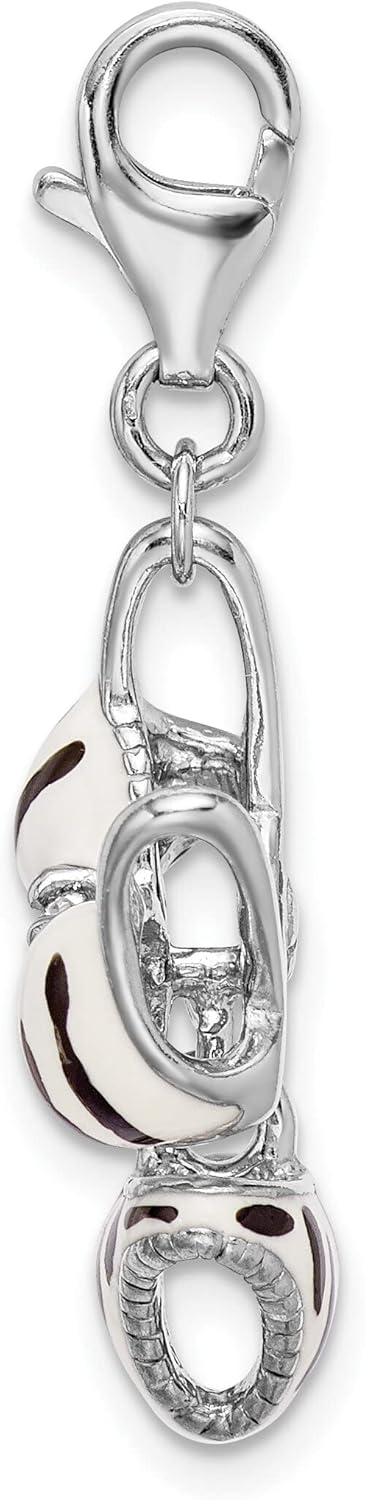 Sterling Silver Enameled Bikini Lobster Clasp Charm