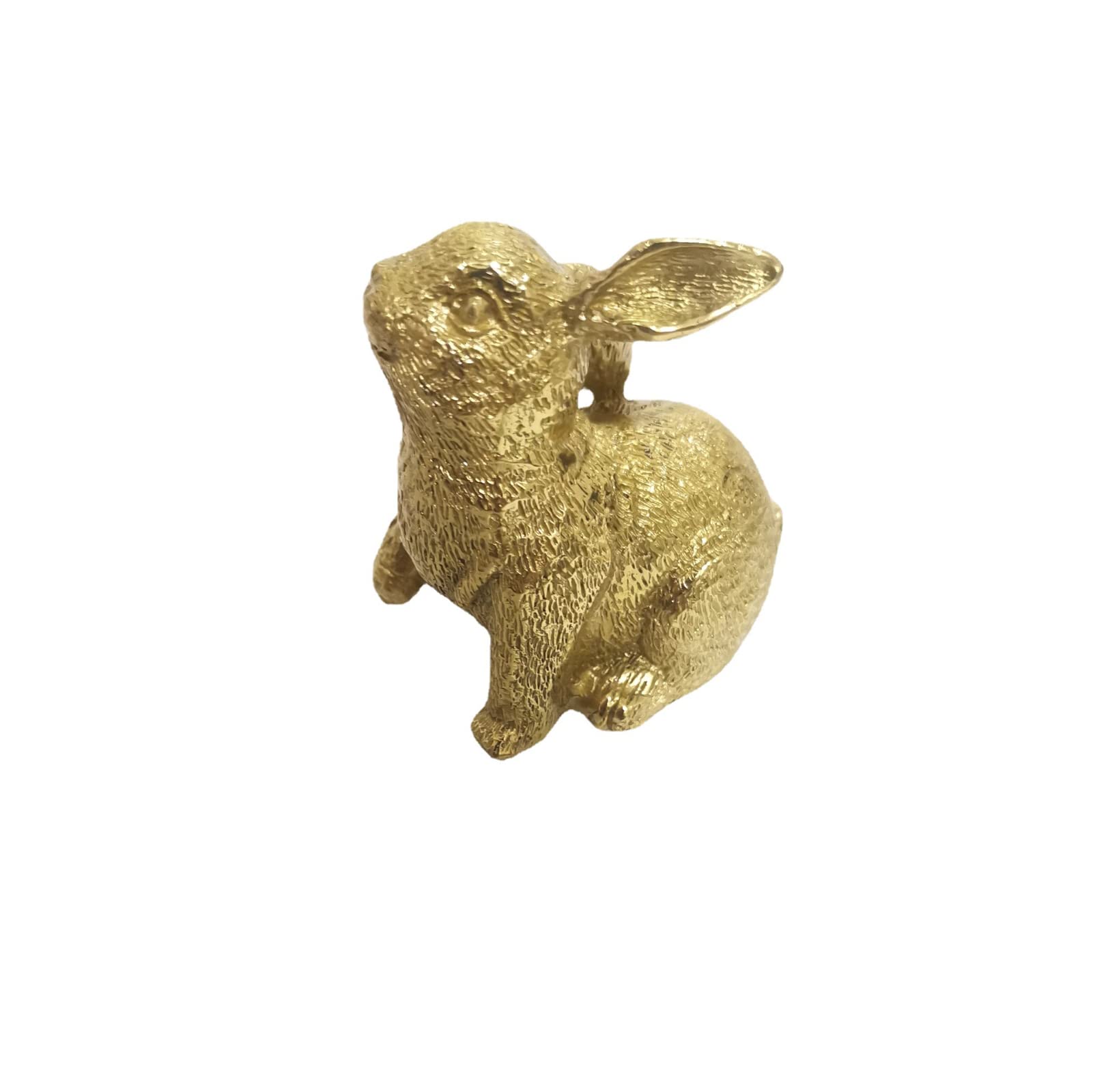 NGDFGR Brass Lifelike Animals Rabbit Figurines,Copper Zodiac Rabbit Statue Sculpture Crafts Collection Home Desktop Sand Table Bookshelf Decor Accessories Study Paperweight