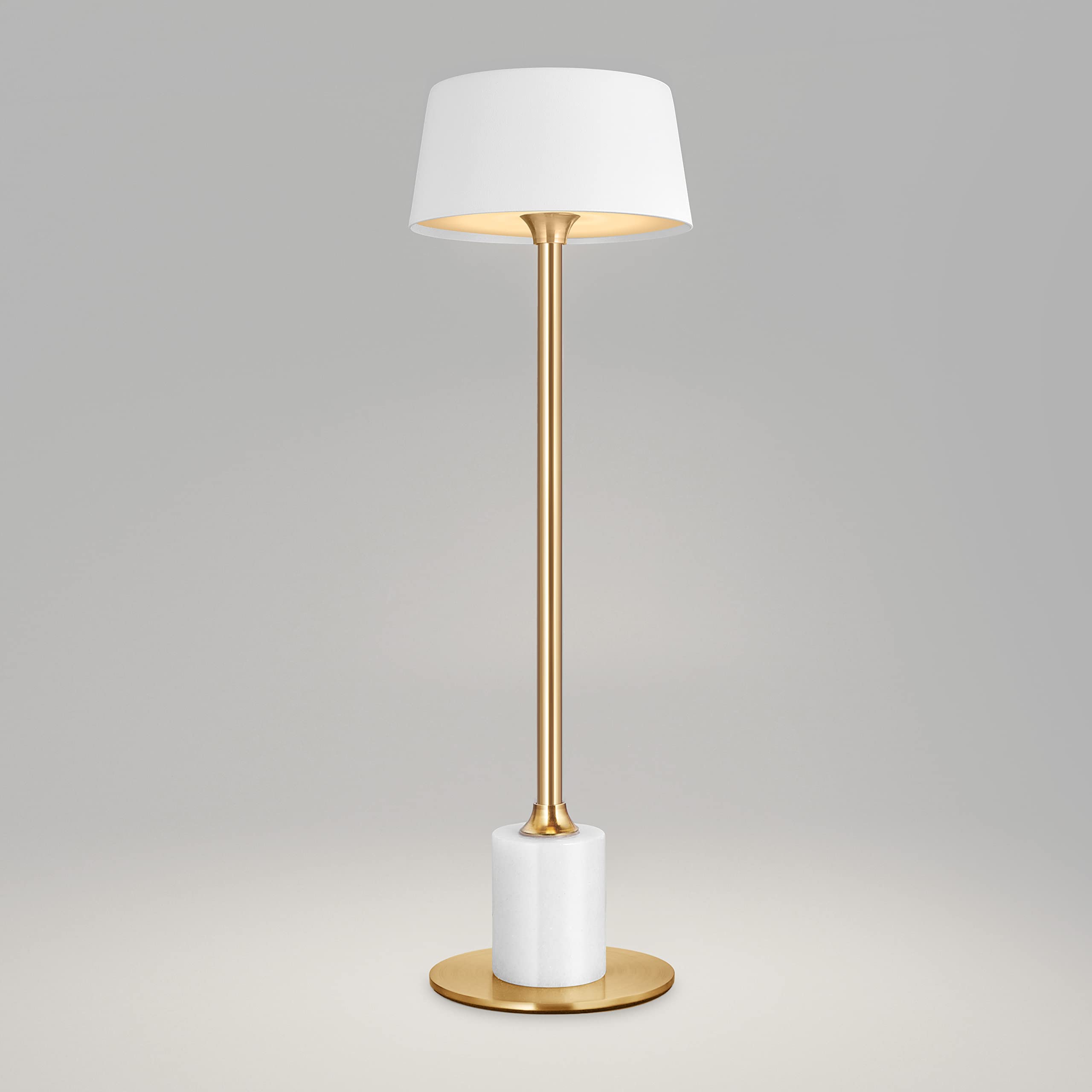 TIDATIK Cordless LED Table Lamp: Battery-Operated and Rechargeable, 4000mAh Battery Runs for 6/42 Hours, 13.9" Height. 3 Level Brightness for Bedroom, Kitchen, Restaurant(White)