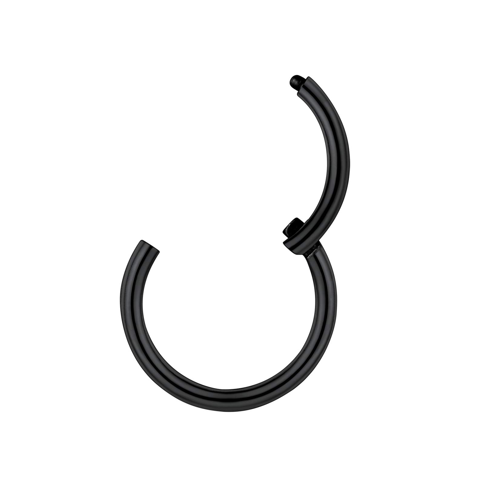 PROSTEELUn Piercing Nariz Aro Septum Acero Quirurgico, Pendientes Nostril Labio Tragus con Calibre 20G / 18G Grosor, 6-10 mm Diámetro, Plateado/Dorado/Rosado/Negro