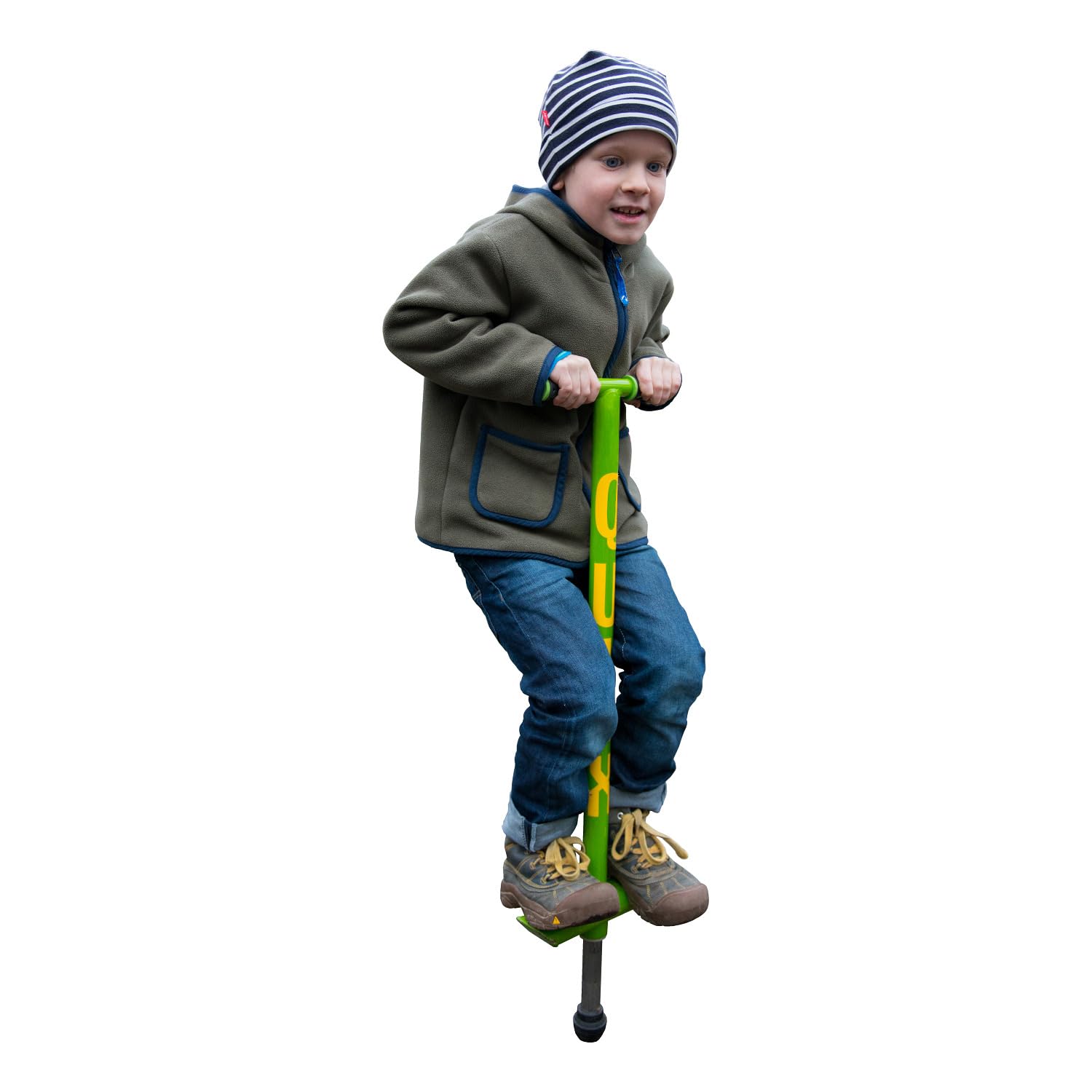 Qu-Ax Hüpfstab Pogo Stick Stahlgehäuse Blau