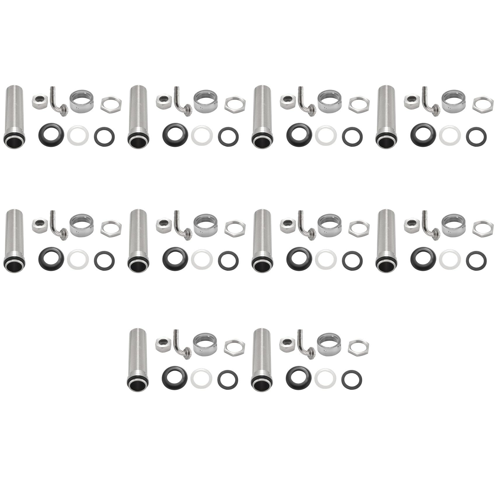 Hndhbfgrt 10pcs 92.5mm Stainless Steel Elbow Shank Beer Tap Draft Beer Faucet Accessories with Diameter 8mm for Beer Keg