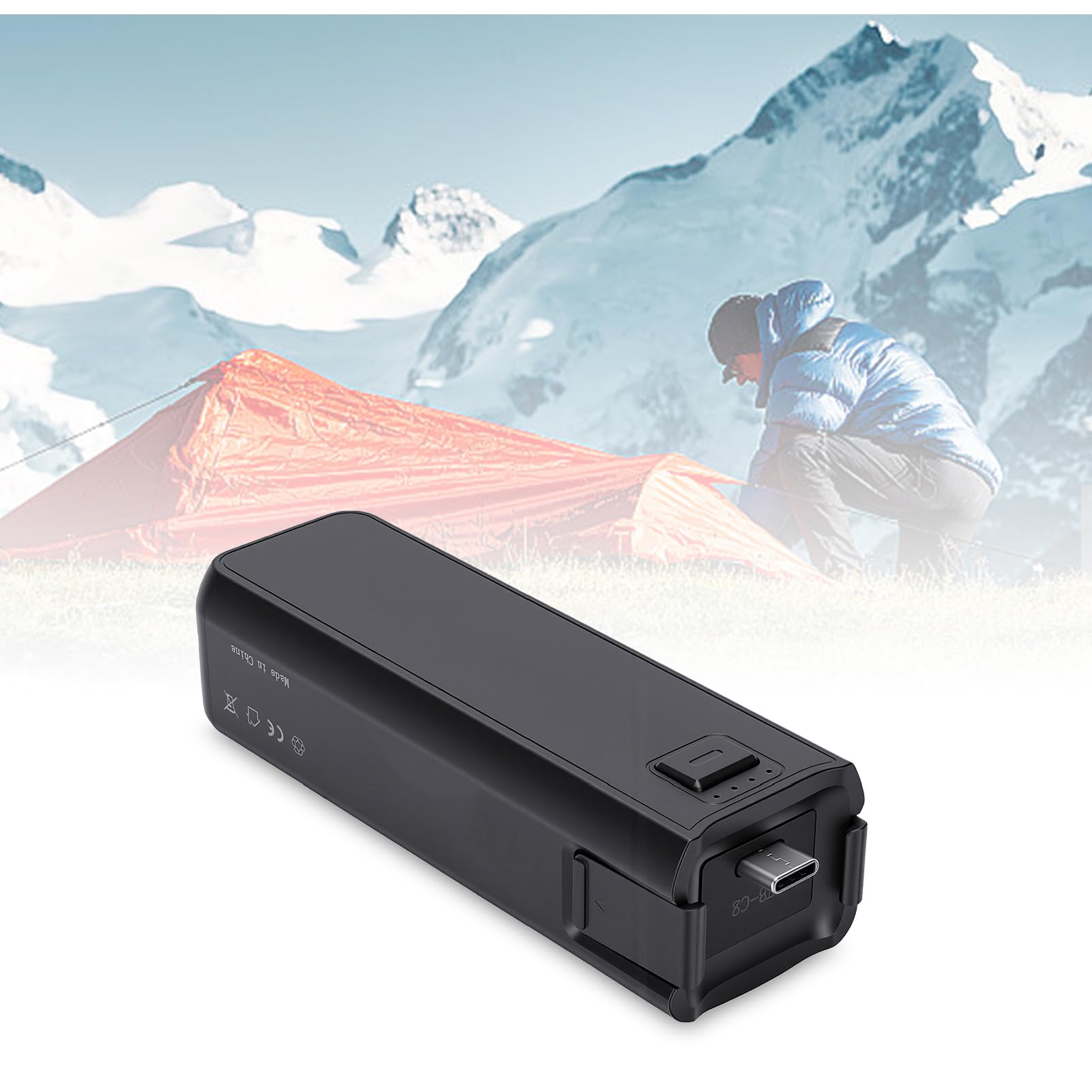 Sxhlseller Poignée de Batterie pour 3 4, 5000 MAh à Charge Rapide, Batterie étendue avec Port USB C et Support de Filetage 1/4" pour Trépied, Perche à Selfie