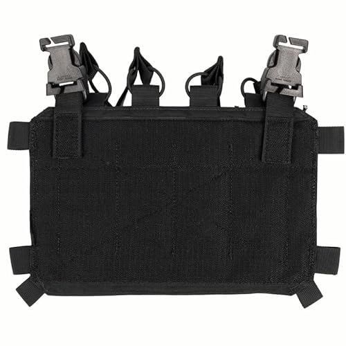 Onetigris Tactical Placard 04 With Hook Backing And Elastic Retention Straps (Black) #TOP2