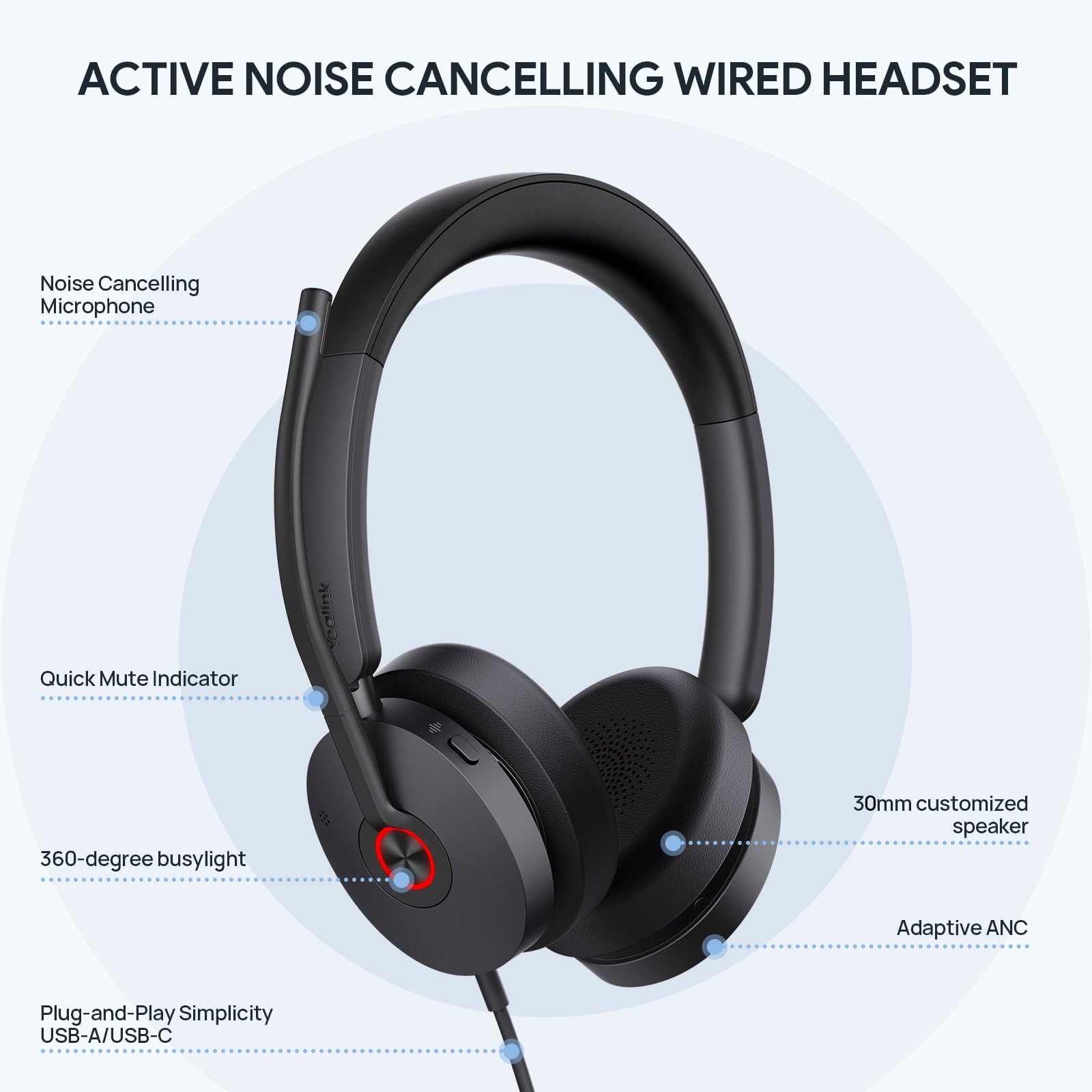 Yealink UH48 ANC USB Headset for PC Reviews Deals - Dettaglio