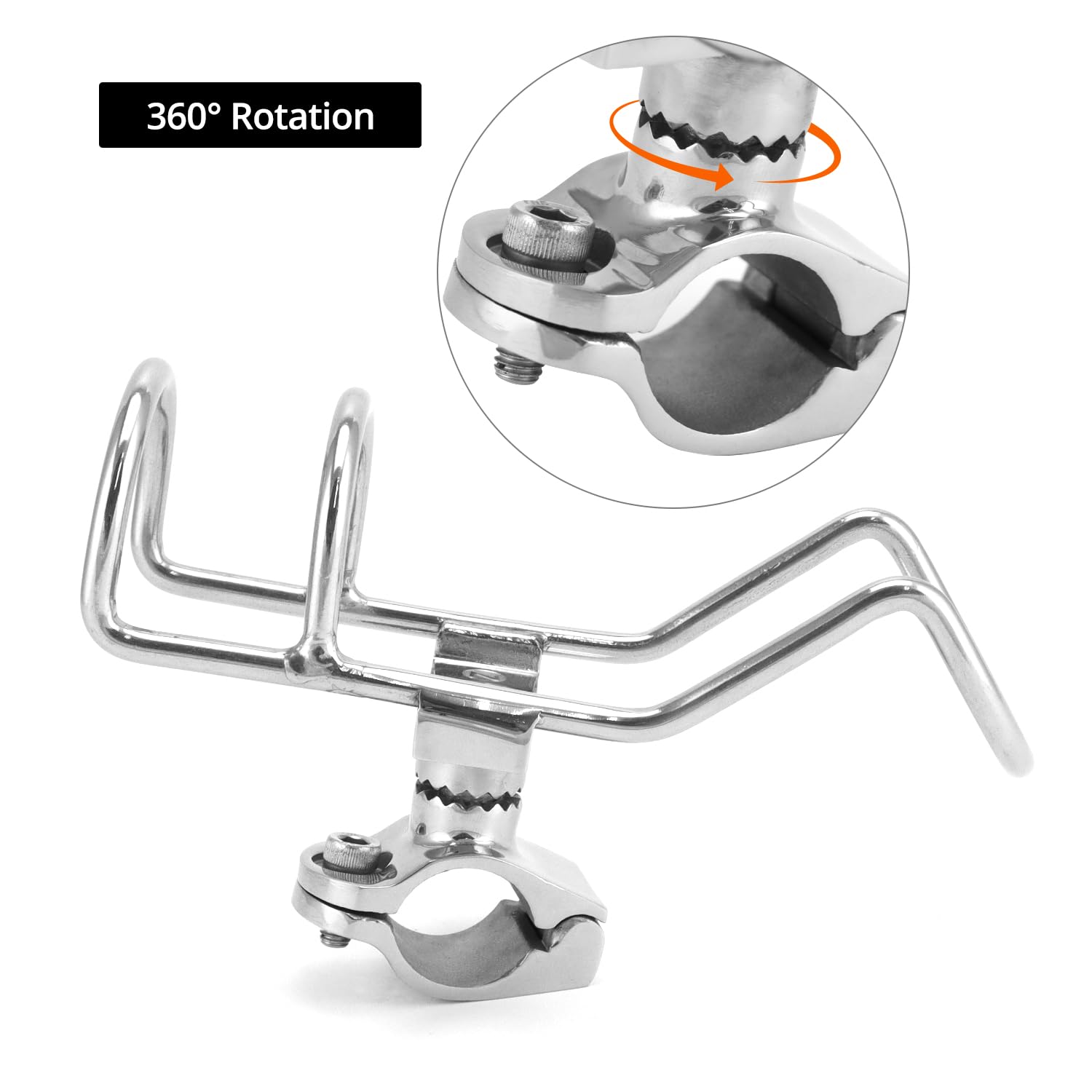 RVS vis hengelhouder voor railing 22-25 mm – Bateau Bootservice