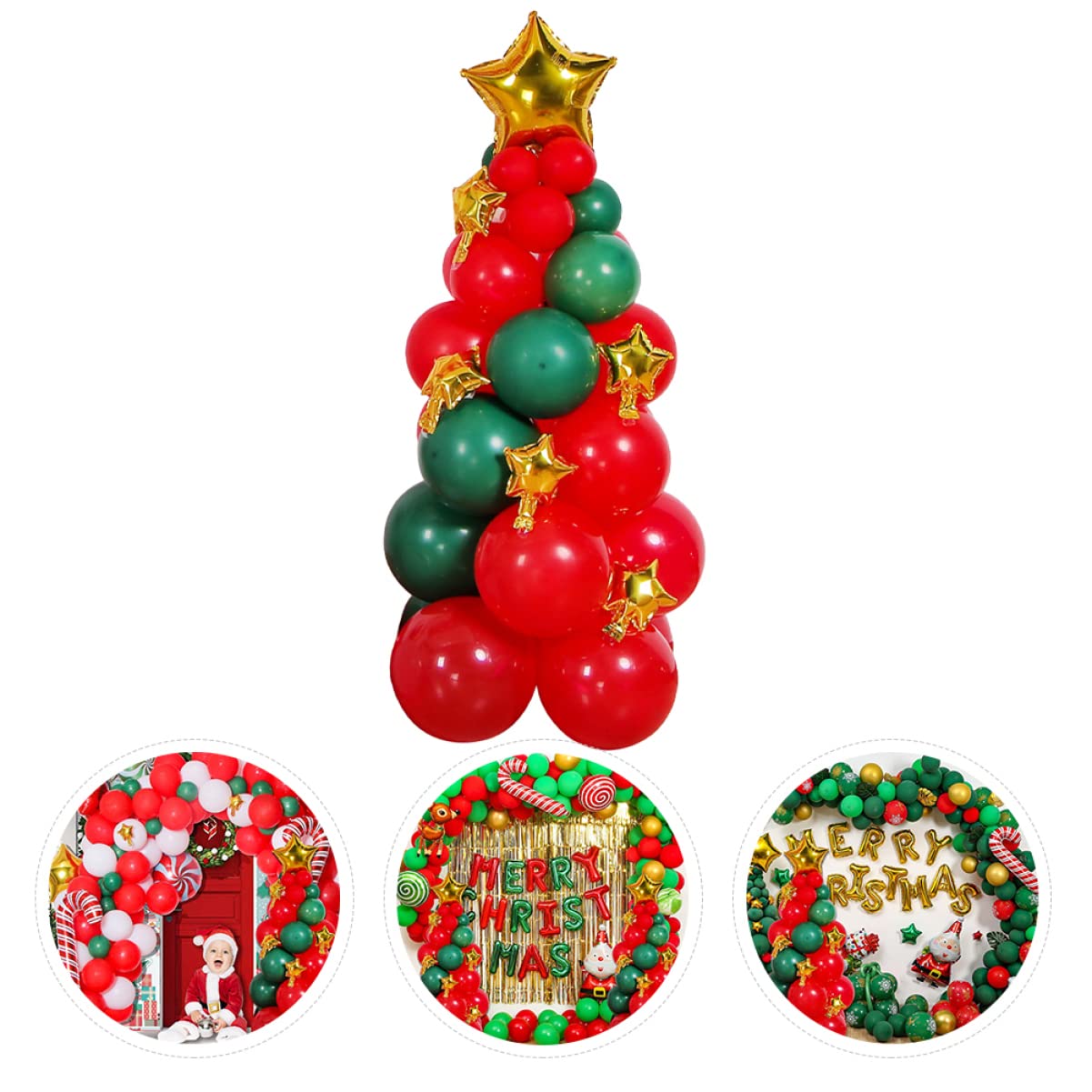 Toyvian 2sets Palloncini Di Natale e Kit Decorazioni Per Feste Natalizie Facile Da Assemblare Per Ghirlande e Atmosfera Festiva