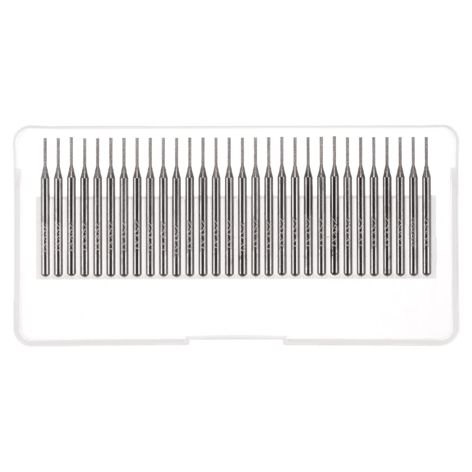 30 Frese Diamantate Per Trapano - Testa Cilindrica 3mm Per Lucidare