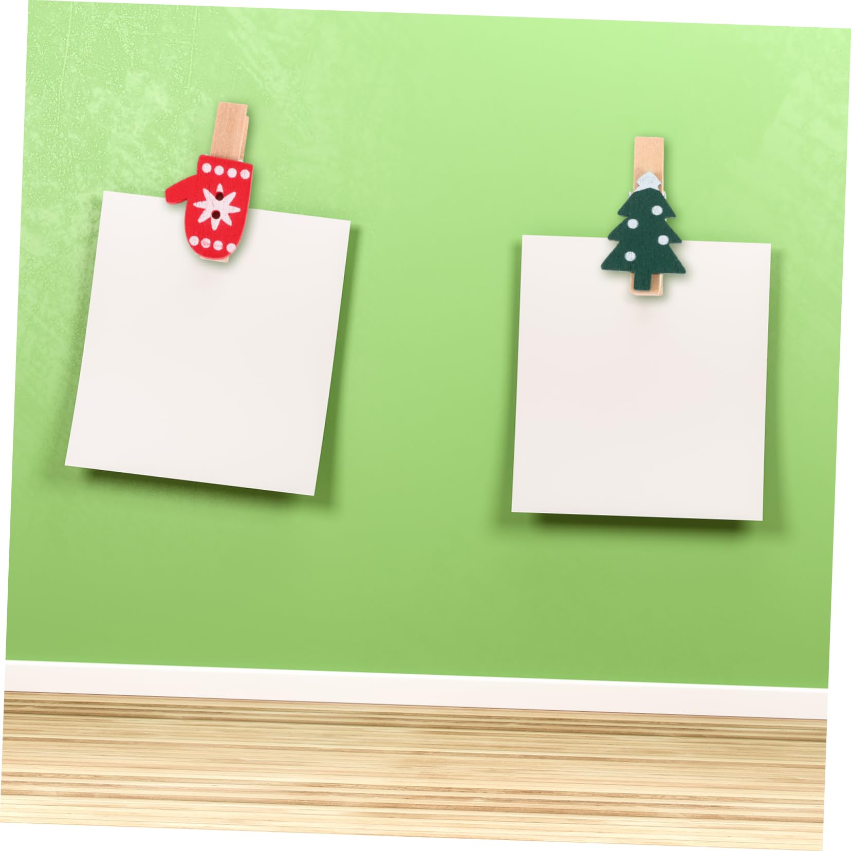 PRETYZOOM 375 STK Fotoclips zu Weihnachten weihnachtsbasteln Weihnachts basteln Halter für Weihnachtsnotizen Weihnachtsdekorationen Weihnachts-Memo-Clips Weihnachtsclips aus Holz Eisen
