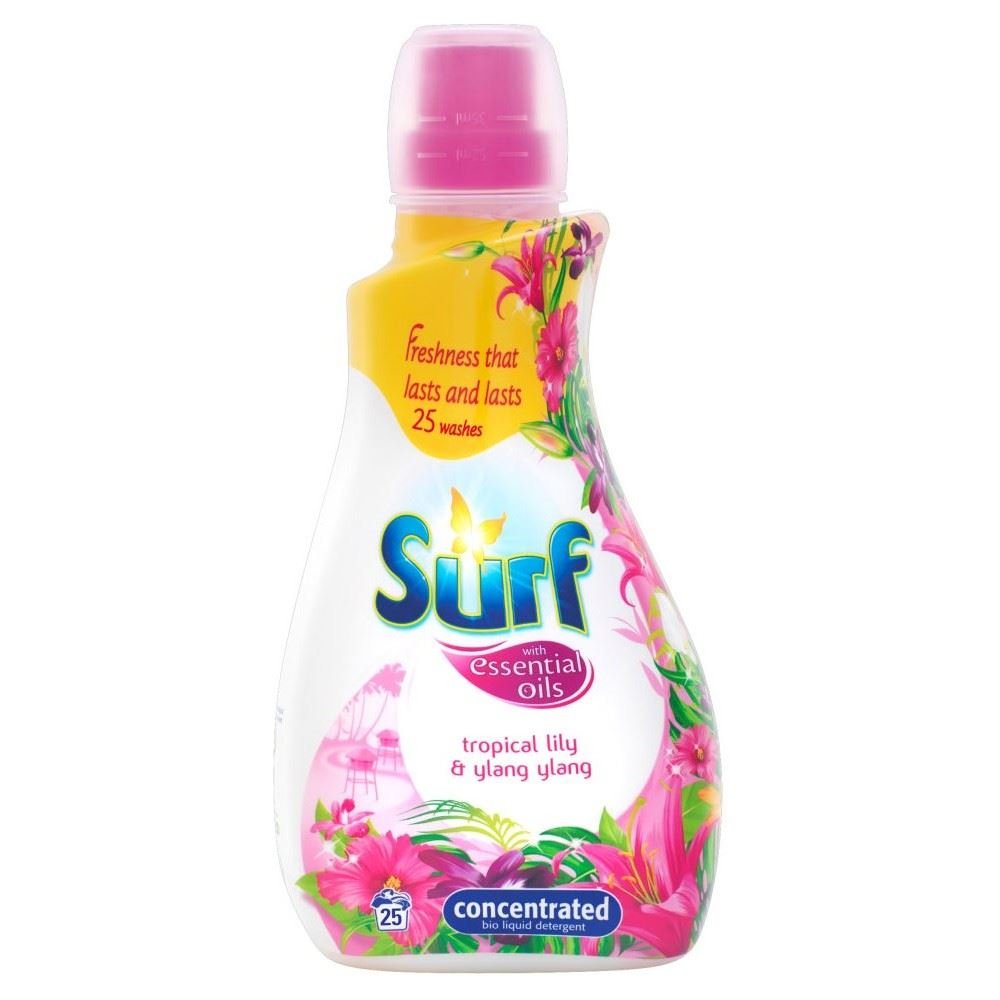 Surf Liquid Concentrated Detergent Tropical Lily & Ylang Ylang - 25 Washes (875ml) - Pack of 2