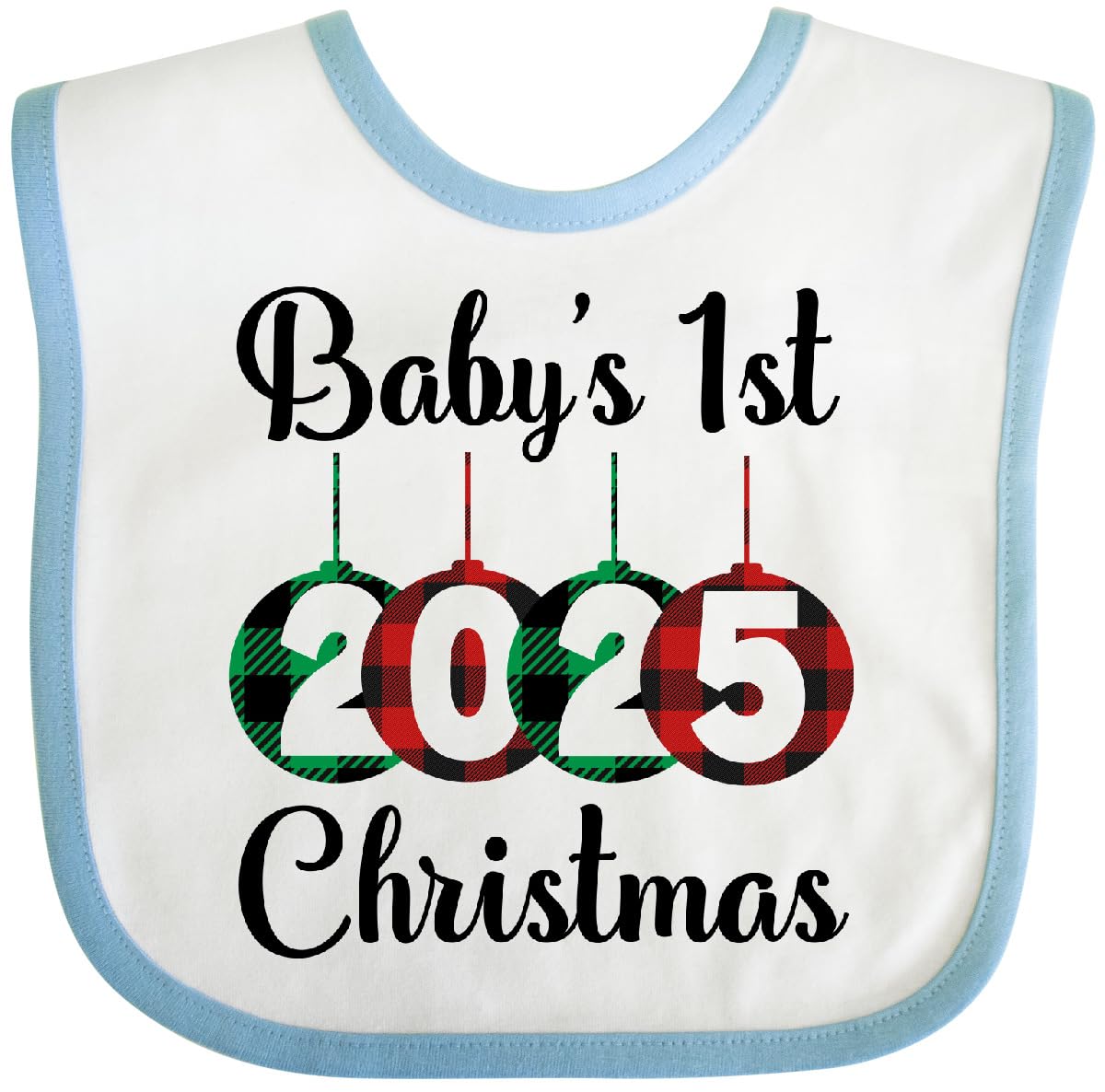 inktastic Babys 1st Christmas 2025 Baby Bib