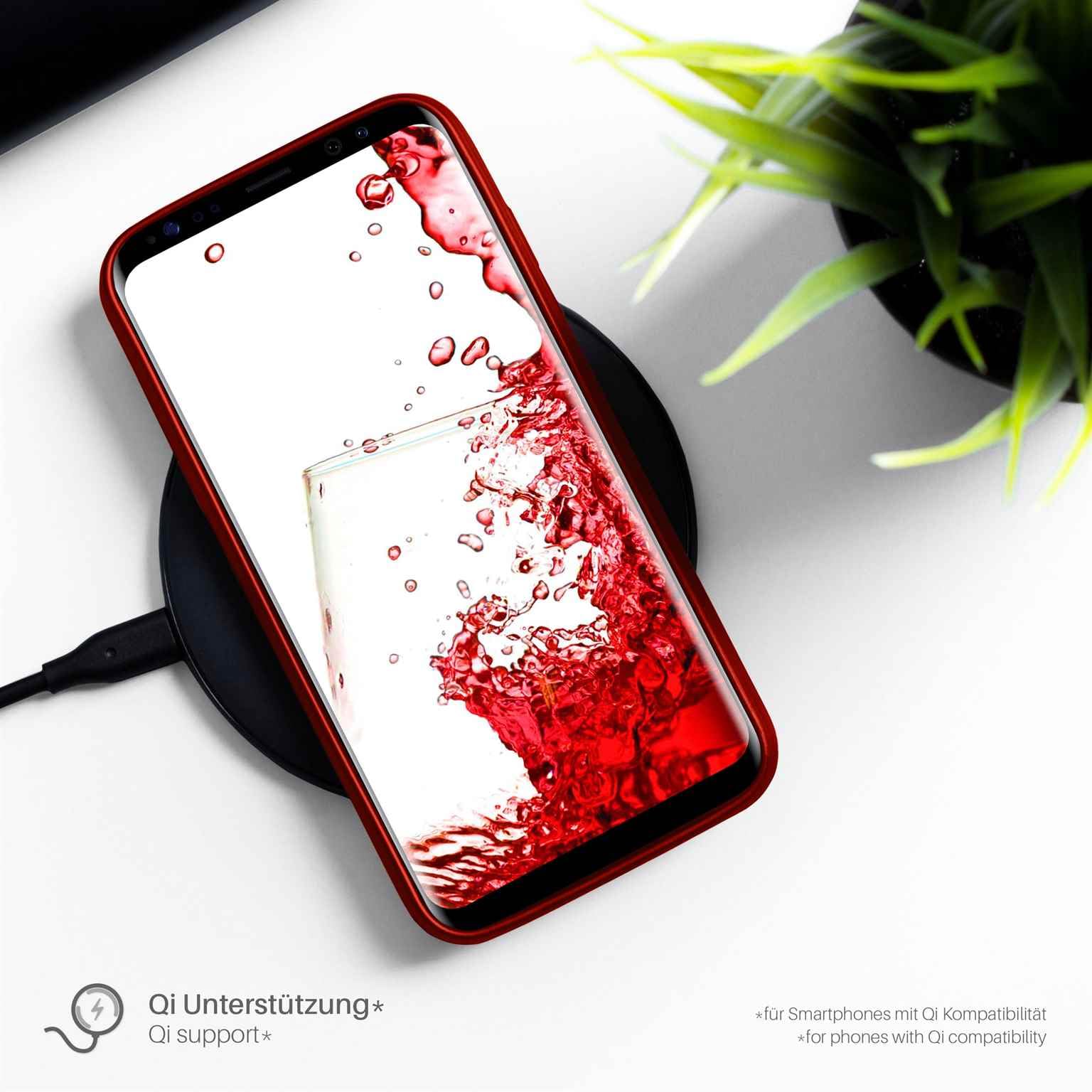 Moex Cover In Silicone Per IPhone 5/5s/SE (2016) - Effetto Alluminio Spazzolato, Colore Rosso Vinaccia - 3
