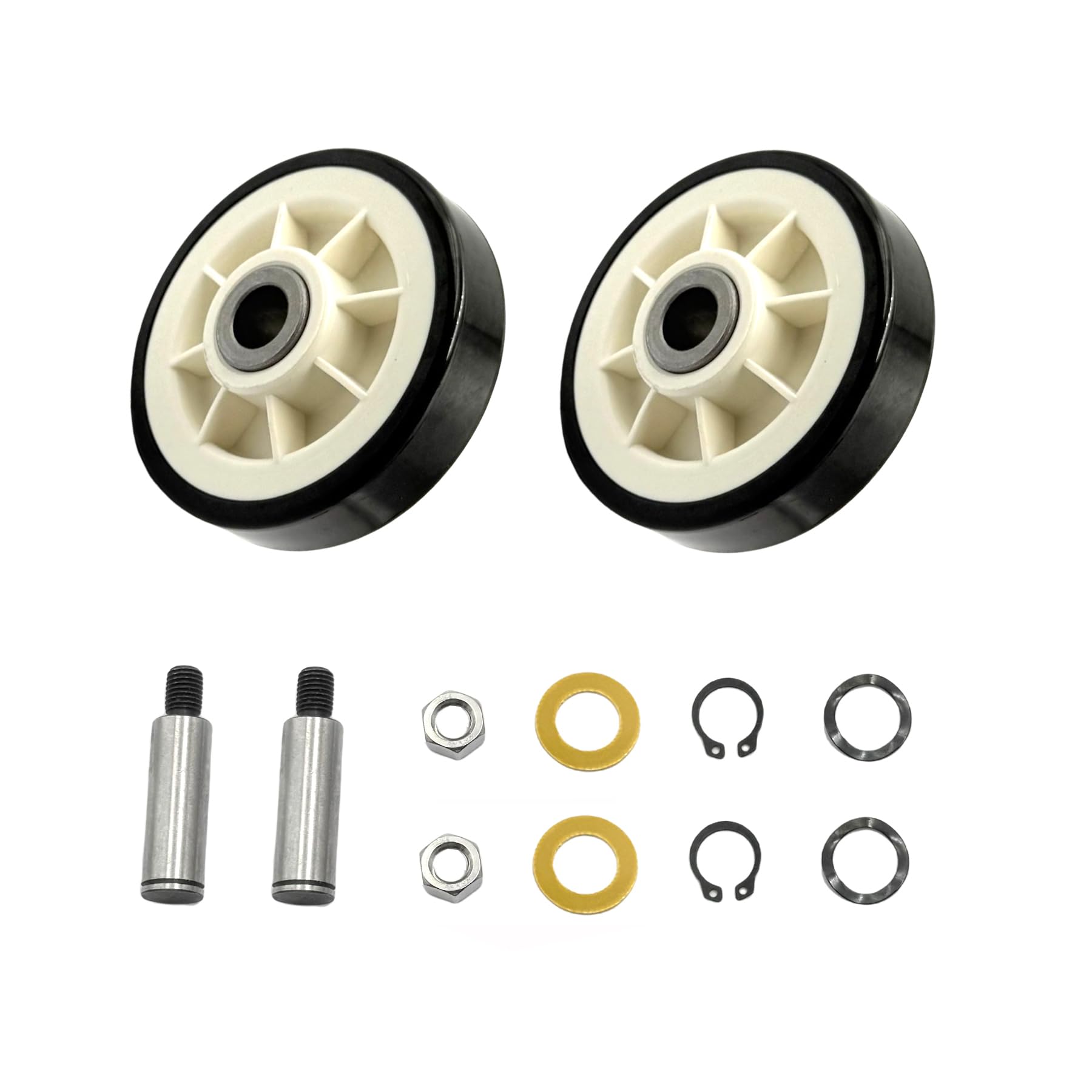 Photo 1 of 2 Sets 303373K Dryer Roller Kits Compatible with Maytag Admiral Crosley JennAir Dryers Replaces 303373 3-3373 400518 AP4008534 K35-248 W10116741 Y303373 PS1570070 AH1570070 EA1570070 DE693