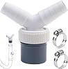 Drain Adaptor for Dishwasher and Washing Machine, Double Connection Pipe Thread Y Adapter for Hose with Input Connector of Outlet 40 mm Pipe