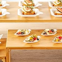 Vista 7 de Restaurantware - Platos de degustación de 3.7 x 2.4 pulgadas, 100 platos desechables - Compostable para el hogar, apto para microondas y congelable
