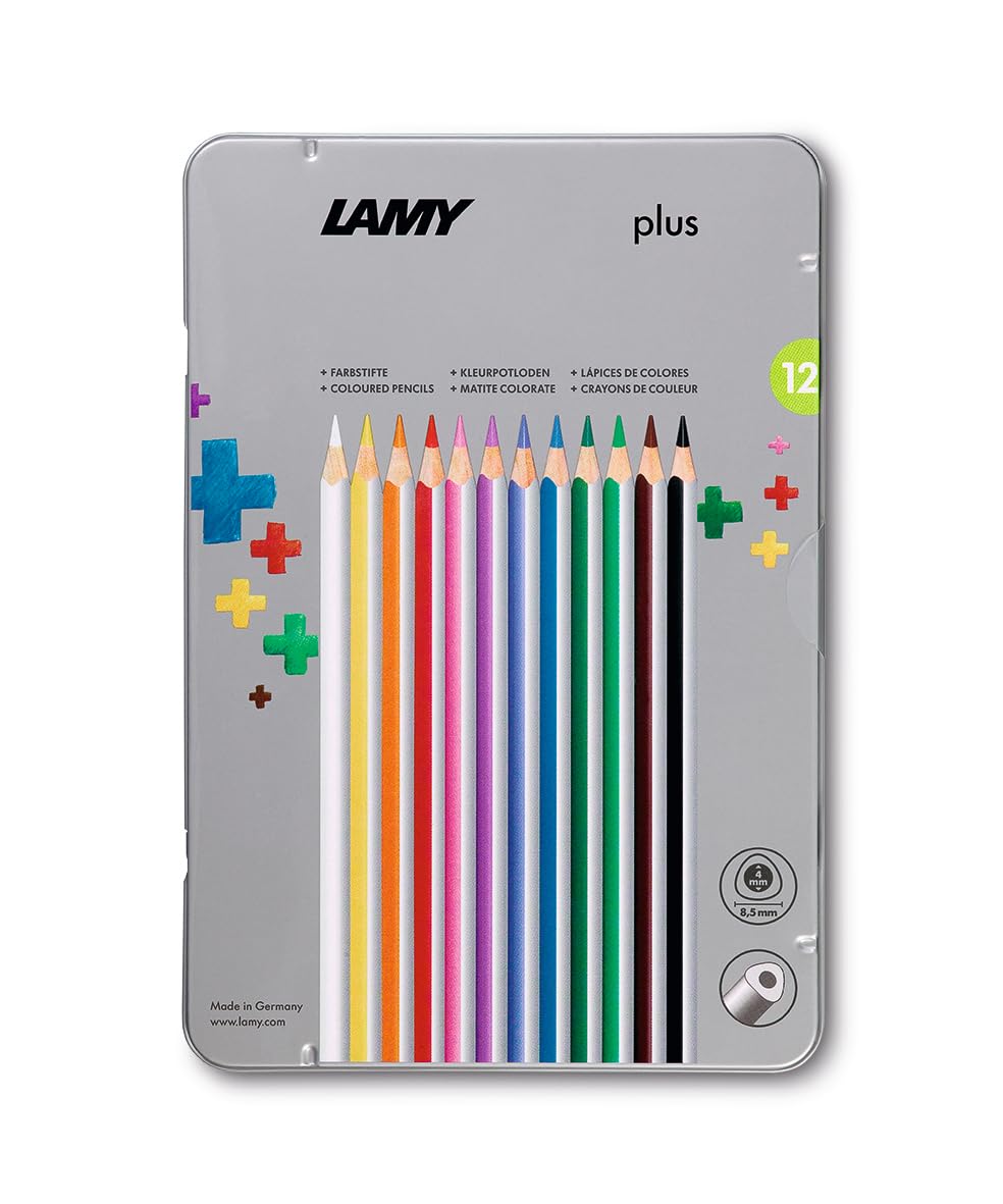 LAMY plus Coloured Pencils Tin of 12 Assorted Colours