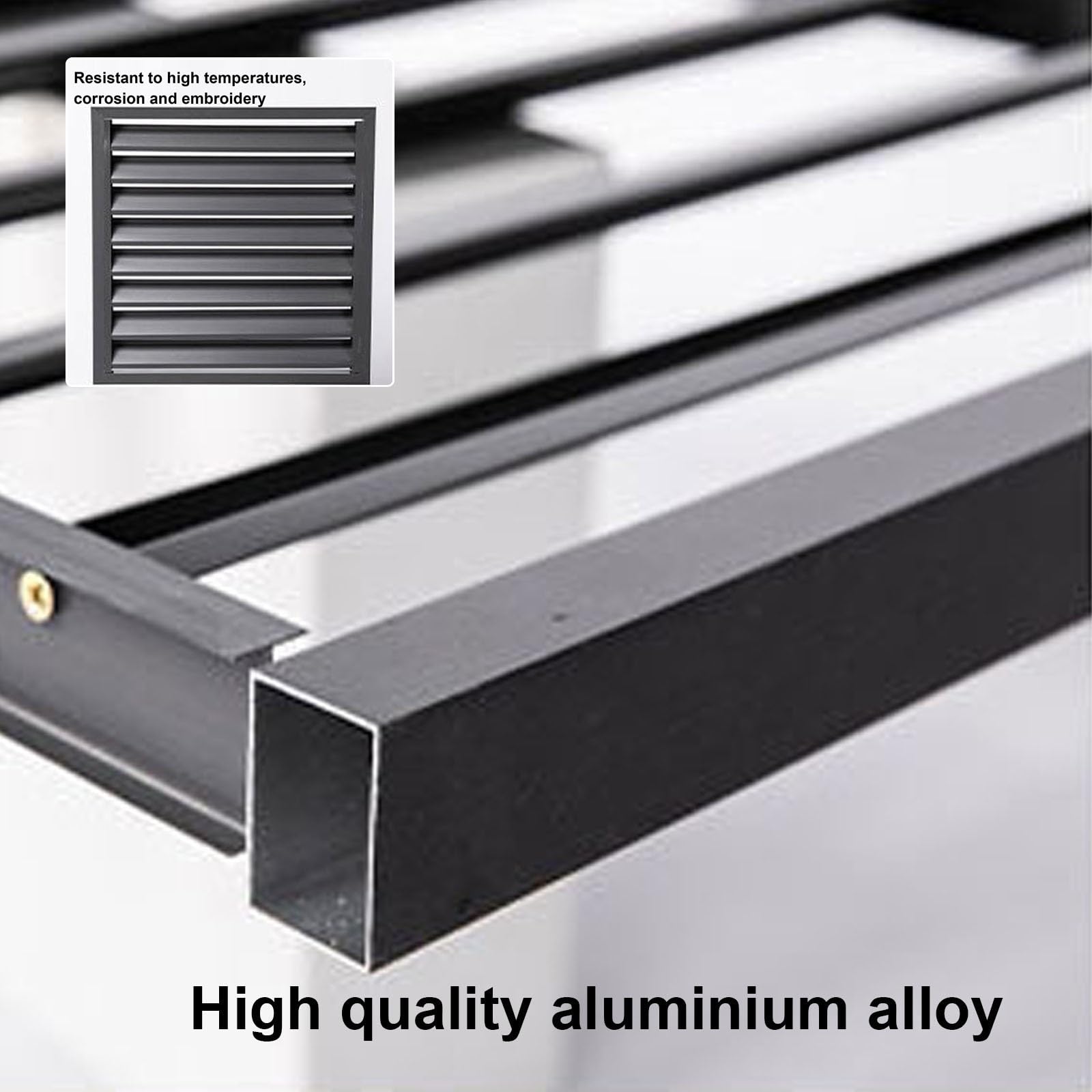 Floli Aluminium Airco-Cover Hoogwaardige Kwaliteit Zwart - Medium