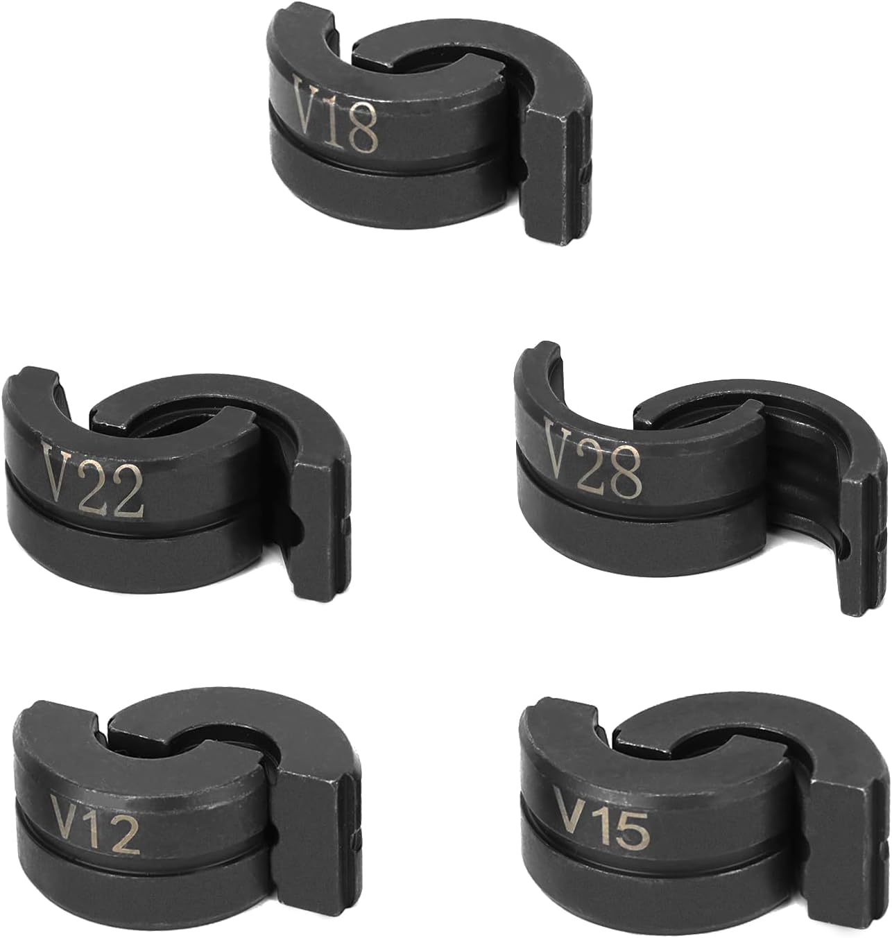 QWORK® Pressbacken V Kontur, V12/15/18/22/28mm Kontur für Presszange