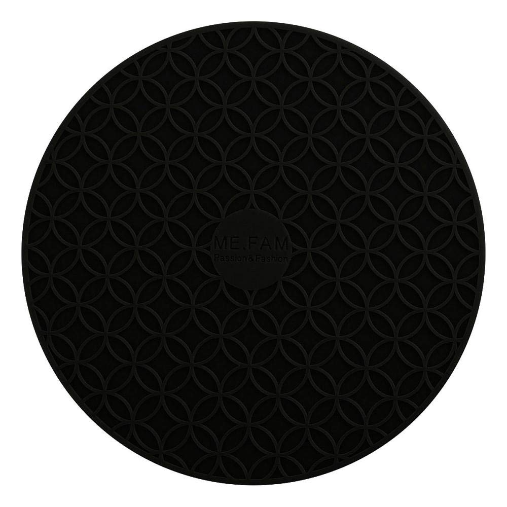 okrągła podkładka, Podkładki silikonowe pod garnki miski na stół izolacyjne - 3 sztuki niebieskie(Placemat 3 Pieces black)