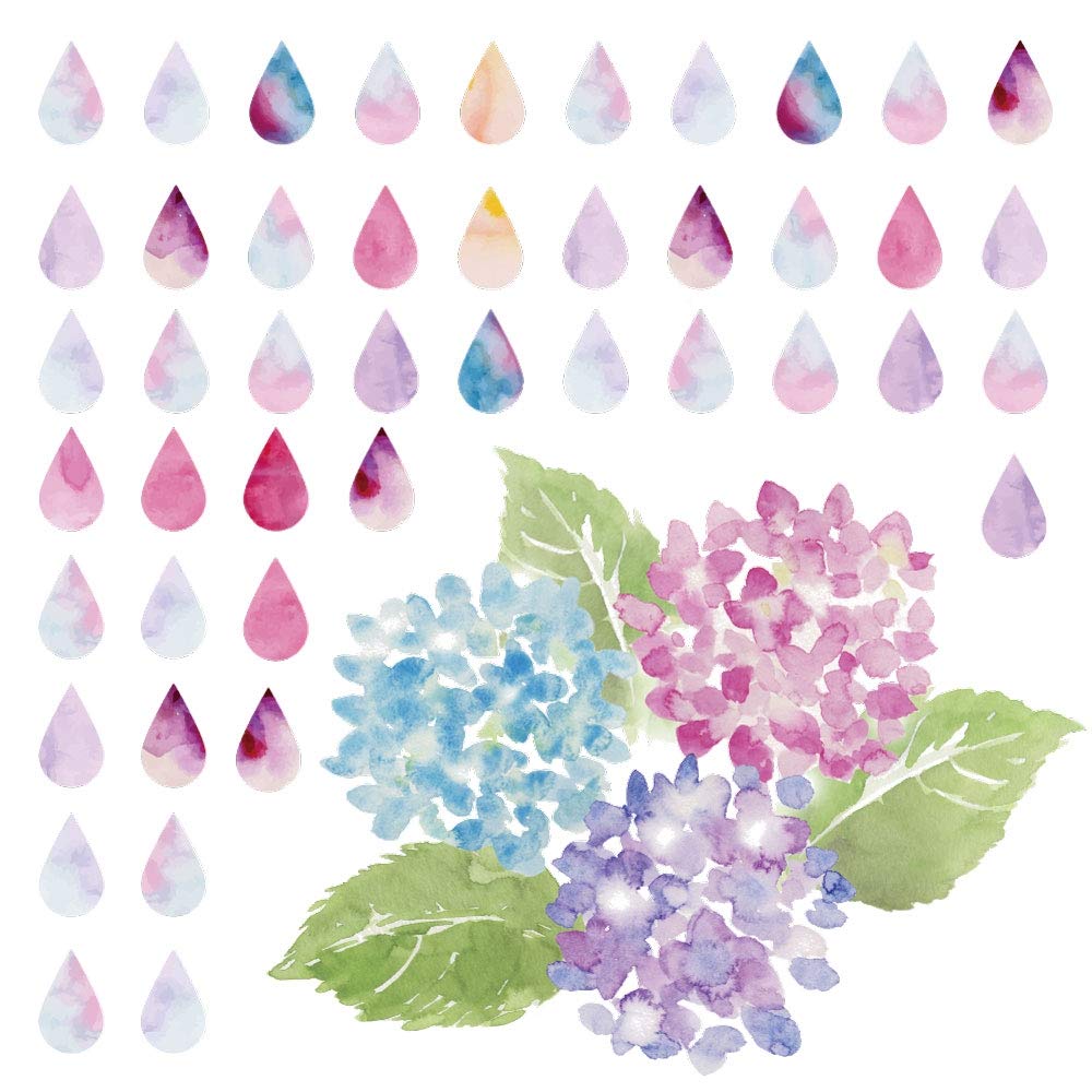 Amazon.co.jp: 梅雨☆ シール式ウォールステッカー 飾り 390×877mm 雨 