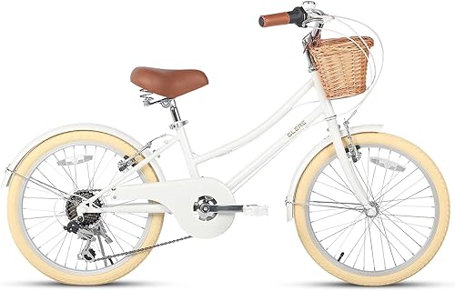 Miniatura 9 de Glerc 20 24 26 Inch Beach Cruiser Bike, 6-Speed Hybrid City Bicycle for Girls Youth and Over 6 Years Old, Missy Bike with Wicker Basket &