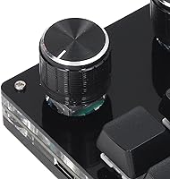 Vista 7 de Diyeeni Teclado mecánico macro de 12 teclas, teclado programable con 2 perillas, teclado portátil totalmente programable con una mano, teclado