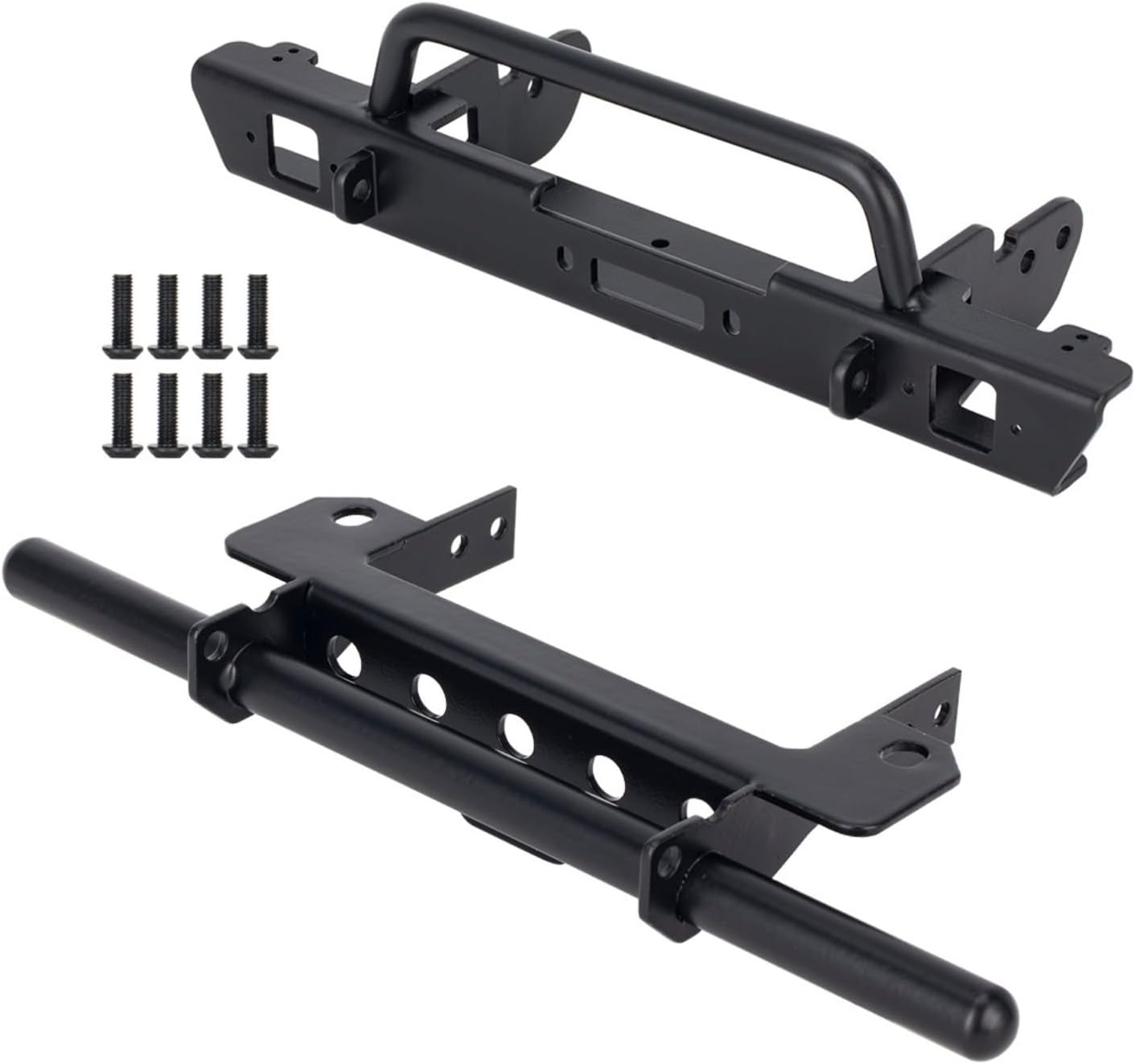 1/10 Scale Bumper Metal Compatible for VP Vanquish VS4-10 VVV-C1355 RC4WD VS410 Phoenix RC Crawler Upgrade Parts (Front Rear Bumper Kit)