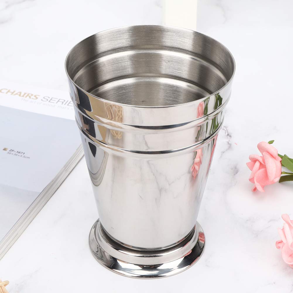 3 Pack Stainless Steel Mint Julep Cups - 12 Oz Silver Cocktail Glasses With Beaded Trim, For Derby Parties & Bar