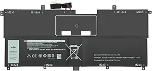 NNF1C Battery Fit for Dell XPS 13 9365 2-in-1 2017 XPS 13-9365-D1605TS D1805TS D2805TS D3605TS D3805TS D4605TS Series 0HMPFH P71G HMPFH 0NNF1C Laptop Battery Replacement 7.6V 46WH