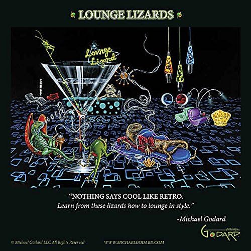 Picture Peddler Lounge Lizards Michael Godard Humor Funny Cocktail Fantasy Print Poster 12x12 Unframed
