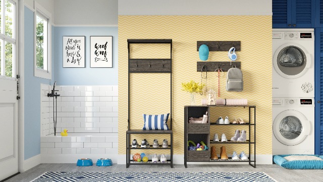 Amazon.com: RiverRidge Afton 4-Hook Wall Mount Entryway Organizer