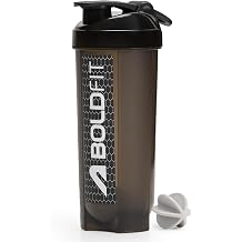 Boldfit Gym Typhoon Shaker Bottle 100% Leakproof Guarantee Sipper Bottle Ideal For Proteins, Pre-Workout And BCAAS, BPA Free Material - Classic Black 700ml