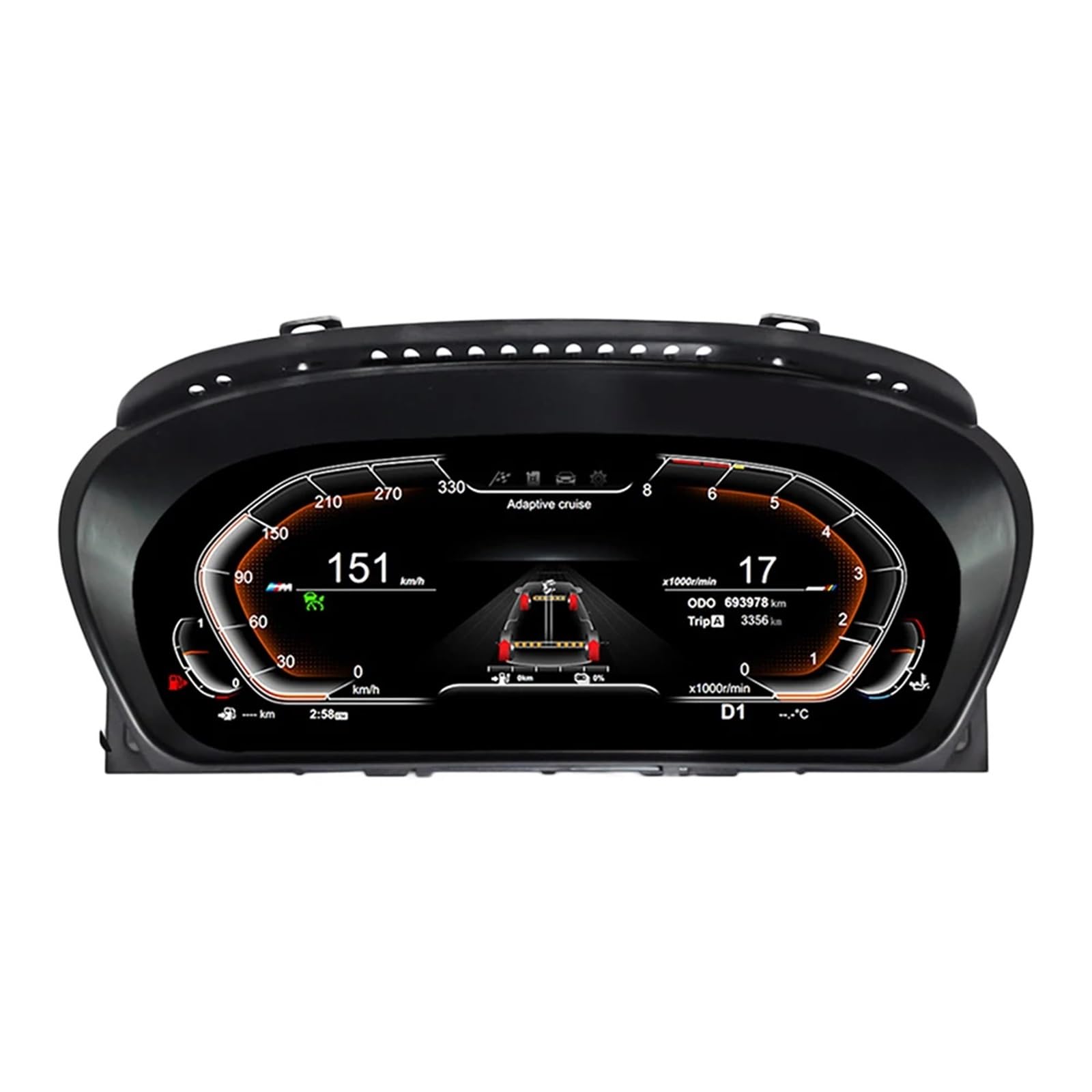 EGUIAS Car Digital Speedometer 12.3 ''Digital Cluster Dashboard Fit For BMW 5 Series E60 E61 E63 E64 525D 2003-09 Year CCC CIC Auto Lcd Panel Virtuele