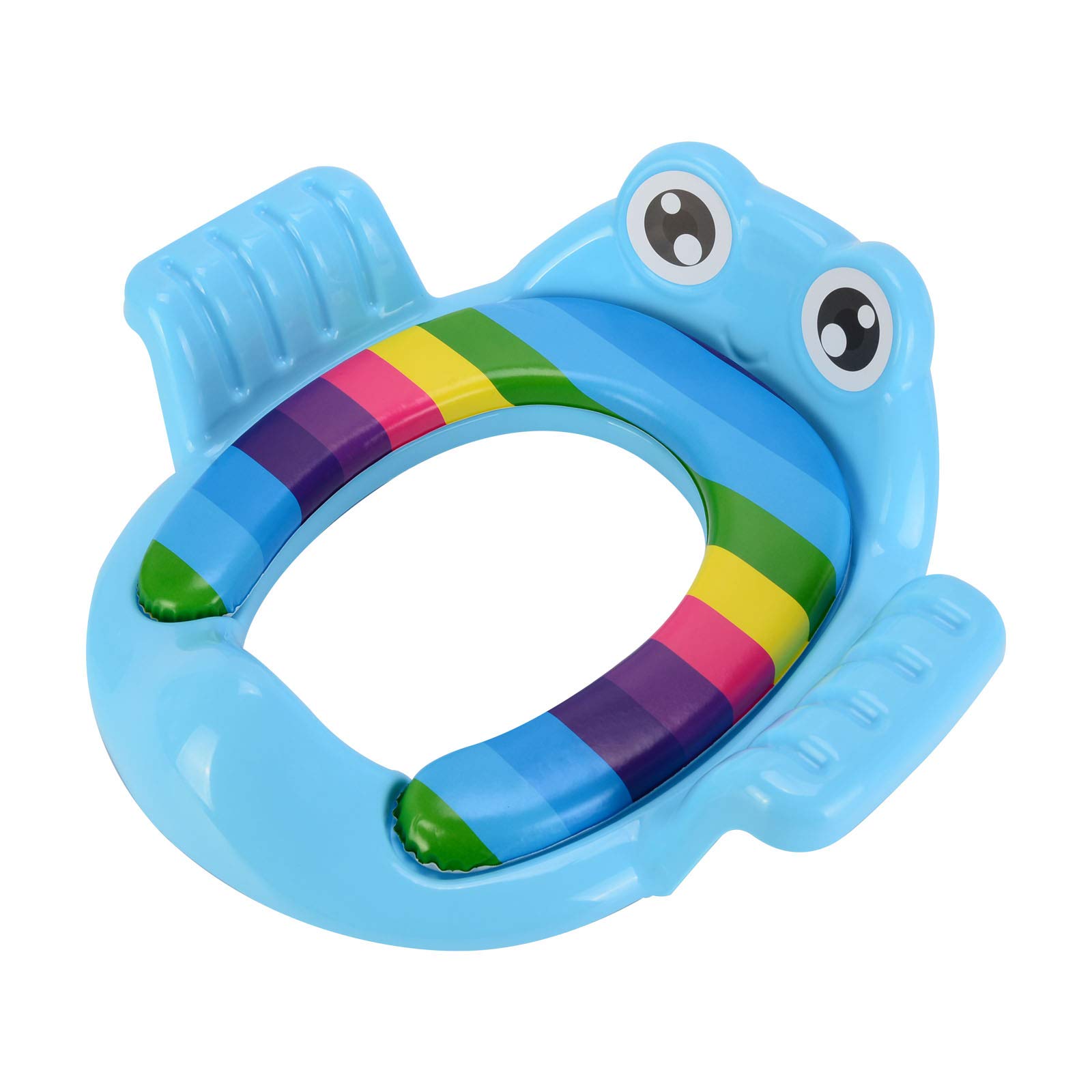 Shoze Toddler Toilet Seat Potty Training Children's Toilets Boys And Girls Toilets Training Ring With Backrest Handle Adjustable Toddler Anti-skid Training Toilet Seat Blue