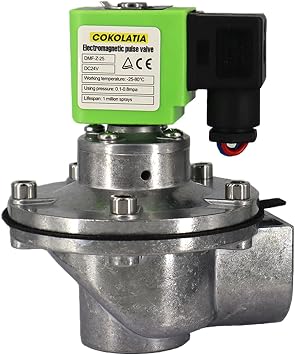 G1 Inch Diaphragm Valve Air Control Pulse Valve DN25 Dust Cleaning Blow Valve Pulse Solenoid Valve for Air Control Systemc DC 24V