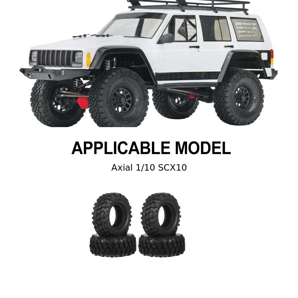 4x RC Auto Reifen 1,9 Zoll – 96 Mm Durchmesser, 38 Mm Breite, Für 1/10 Crawler & Offroad-Modelle