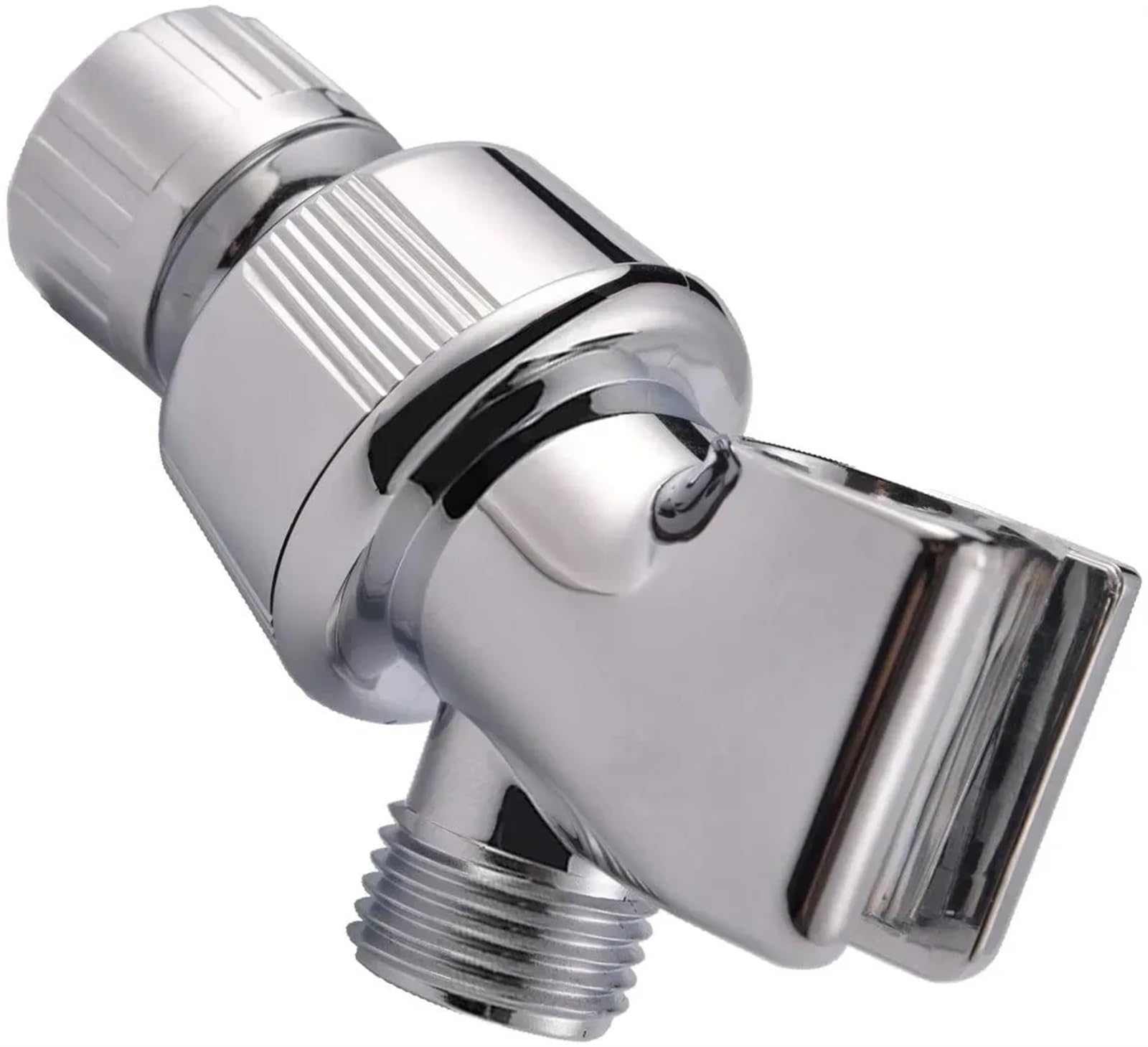 Msfhtgf Silver Shower Head Bracket， Handheld Shower Head Arm Holder Adjustable Bracket