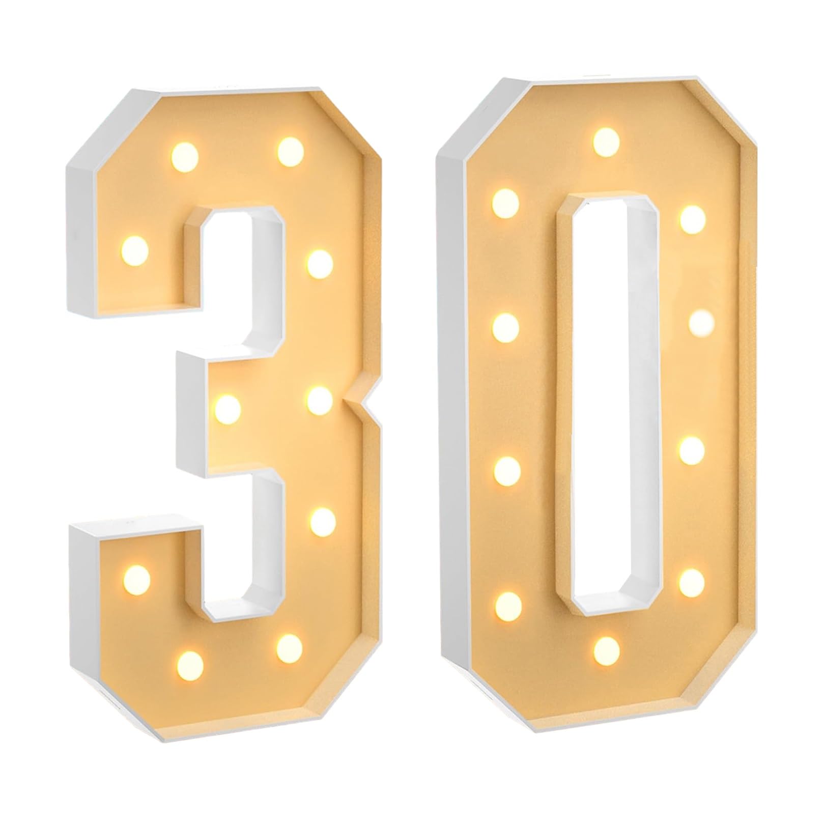 IINCOOY 100CM Giant Letters Alphabet Letter LED Lights Frame Box Balloon Filling Box Wedding Valentine's Day Party Bedroom Decoration (Color : 30, Size : 100cm)