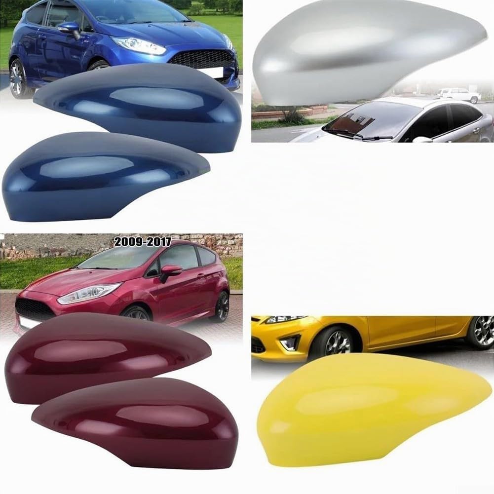Niceminiwall Applicabile per Ford Fiesta 2008-2017 copertura dello specchietto laterale, guscio per specchietto retrovisore in ABS, parti esterne di ricambio, lati sinistro e destro (viola)