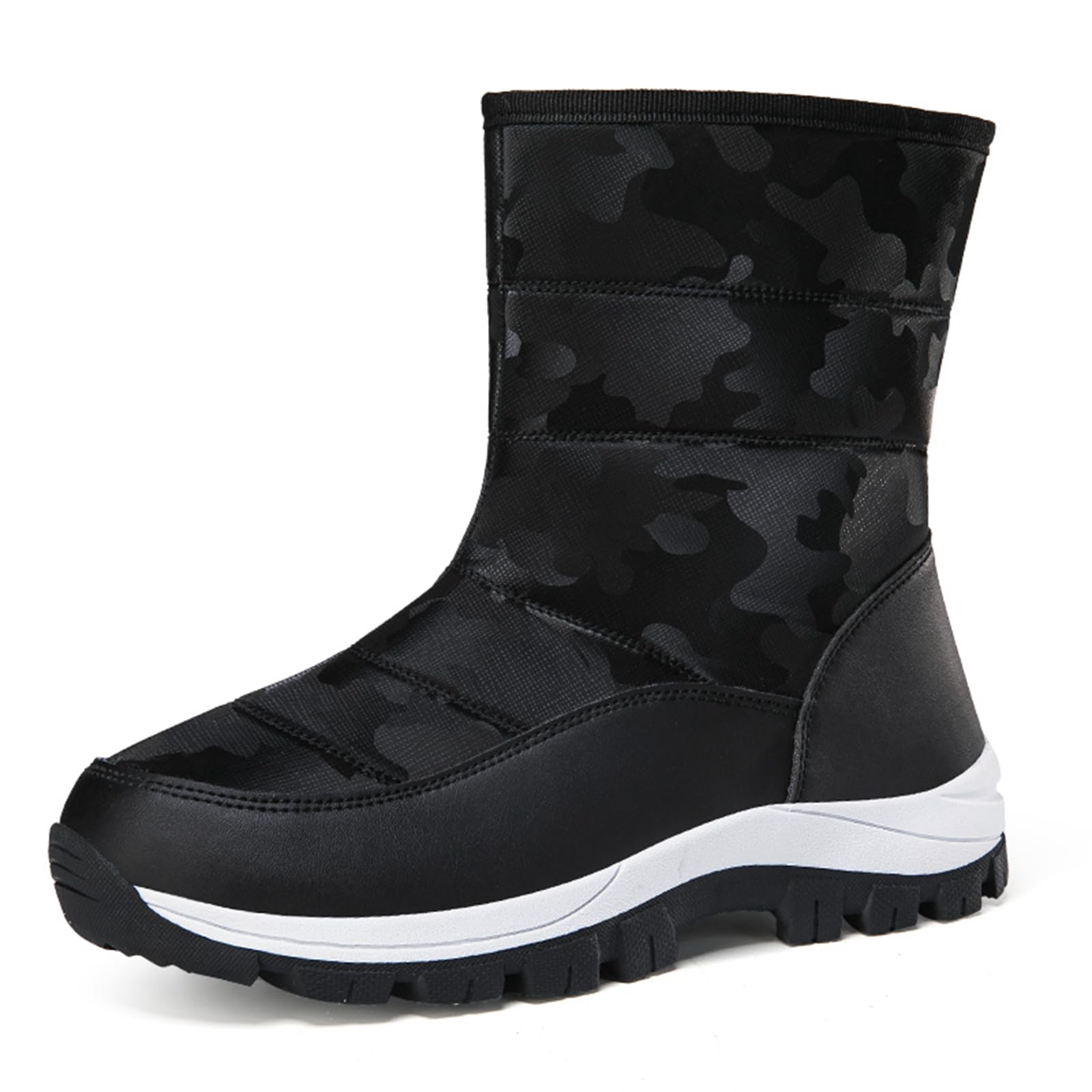 CUTEHEELS Damskie outdoorowe wodoodporne buty śniegowe, antypoślizgowe i trwałe, zimowe buty trekkingowe na zimną pogodę, do wędrówek, na kemping