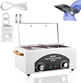 High Temperature Sterilizer Autoclave Machine, 110V 300W 1.5L with Timer Manicure Metal Tool Cleaner Machine,Autoclave Sterilizers, Nail Tool Sterilizer for Sundry Beauty Hair Nail Metal Tools
